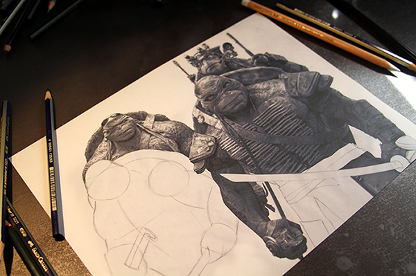 600x399 teenage mutant ninja turtles p drawing - Ninja Pencil Drawing
