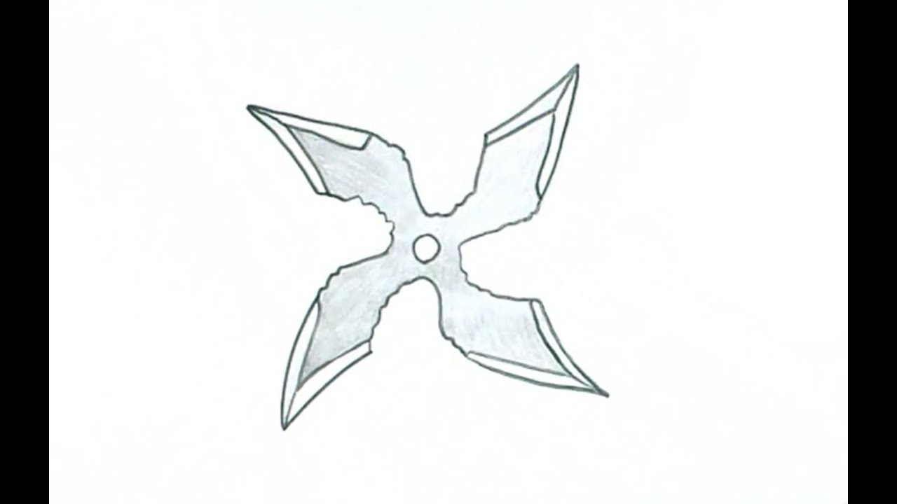 1280x720 How To Draw A Ninja Star - Ninja Star Drawing