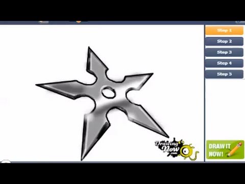 480x360 How To Draw A Ninja Star - Ninja Star Drawing