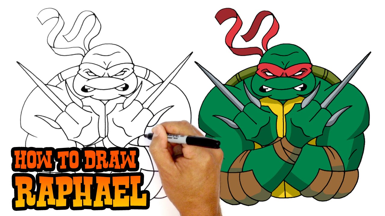 1280x720 how to draw raphael teenage mutant ninja turtles - Ninja Turtle Drawing