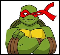 200x184 how to draw teenage mutant ninja turtles cartoon characters - Ninja Turtle Drawing