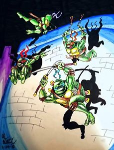 229x300 teenage mutant ninja turtle drawing, inked and colored with marker - Ninja Turtle Drawing
