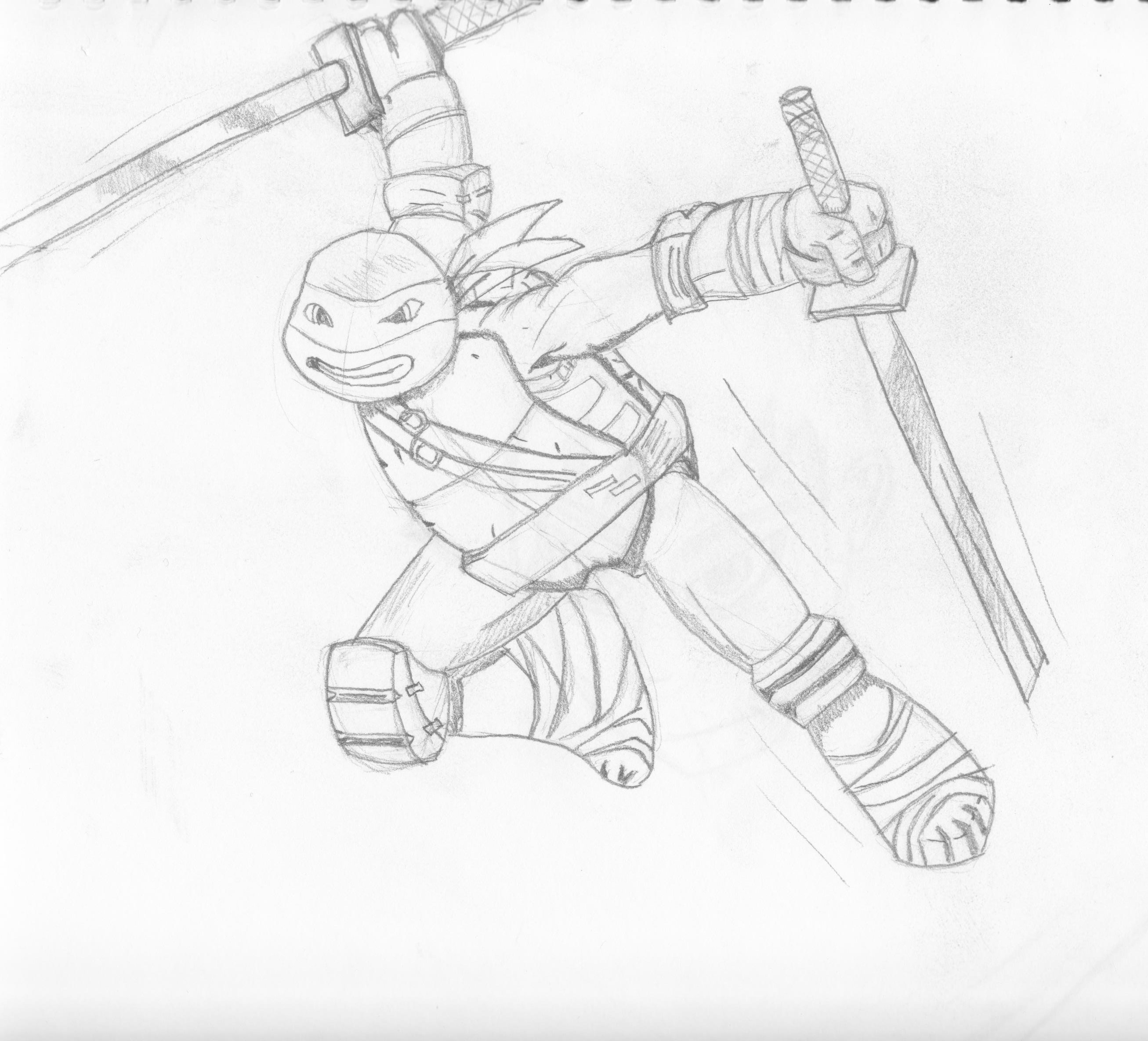 2613x2369 How To Draw Ninja Turtles Nickelodeon Style - Ninja Turtle Drawing