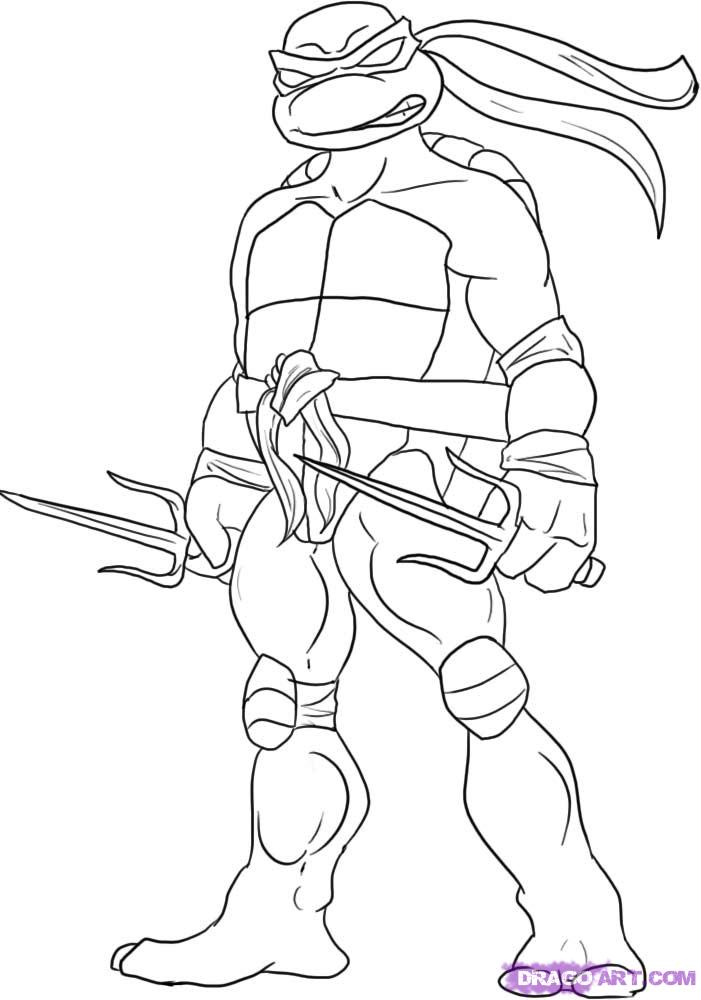 701x1000 how to draw raphael from teenage mutant ninja turtles, step - Ninja Turtle Drawing