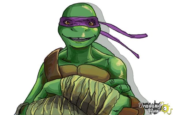 600x400 how to draw donatello from teenage mutant ninja turtles tmnt - Ninja Turtle Drawing