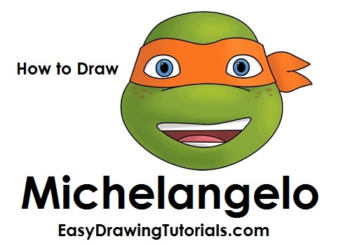 500x350 How To Draw Michelangelo - Ninja Turtle Drawing