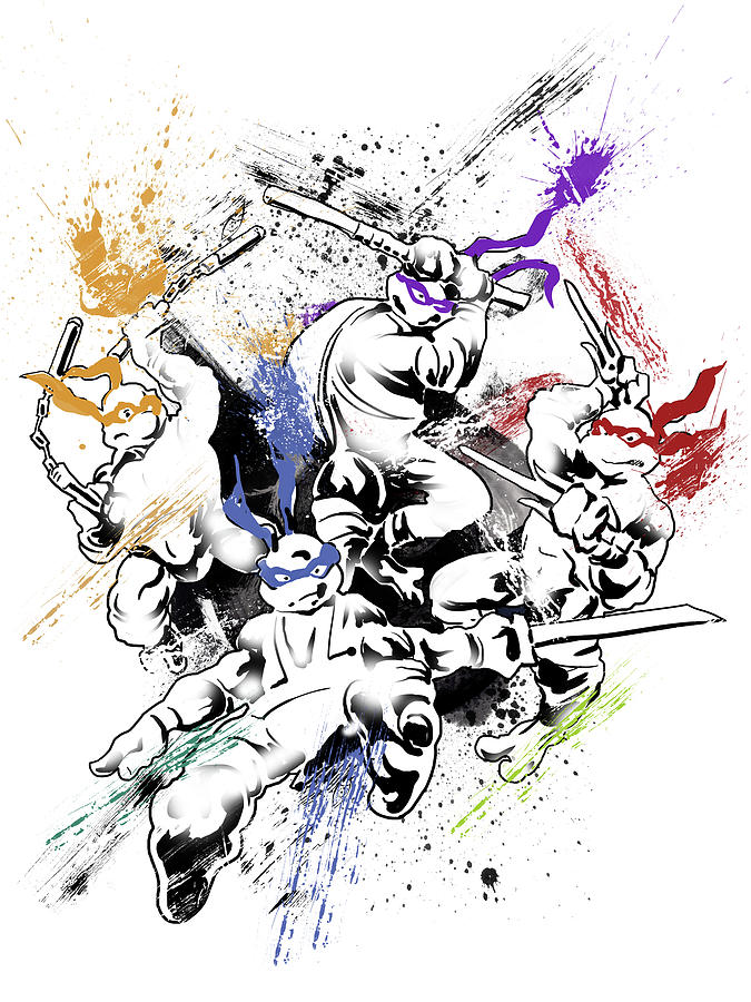 675x900 Teenage Mutant Ninja Turtles Painting - Ninja Turtle Drawing Pictures