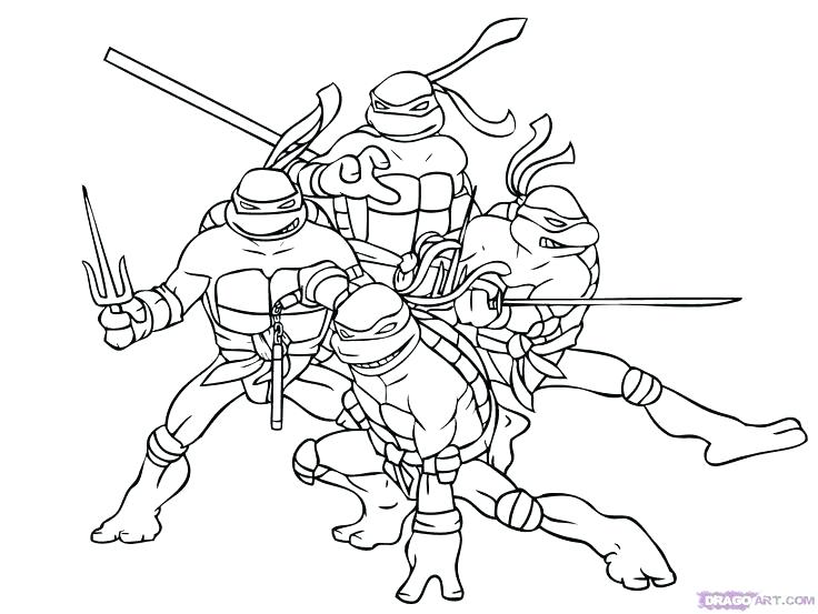 736x553 Turtle Teenage Mutant Ninja Turtles Coloring Pages Best Images - Ninja Turtle Drawing Pictures