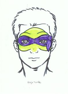 Ninja Turtle Face Drawing