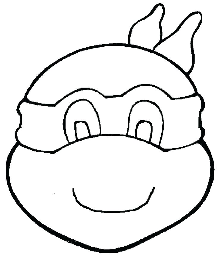 736x860 Ninja Turtles Face Coloring Pages Free Turtle Sheet Head - Ninja Turtle Face Drawing