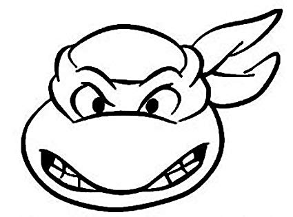 425x315 Tmnt Teenage Mutant Ninja Turtles Face Black Car - Ninja Turtle Face Drawing