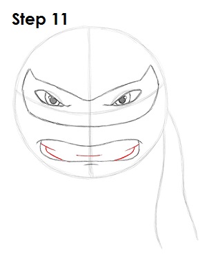 300x388 How To Draw Raphael - Ninja Turtle Head Drawing