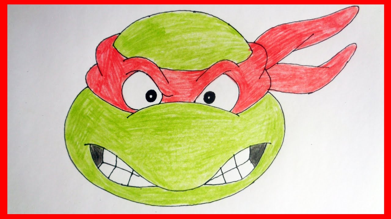1280x720 How To Draw Ninja Turtles Raphael - Ninja Turtle Head Drawing