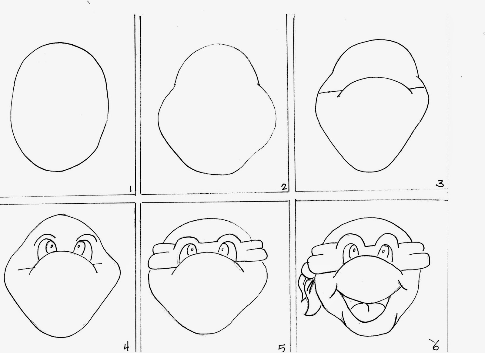 1600x1163 My Students Have Art On Their Hands, Too! Ninja Turtles - Ninja Turtle Head Drawing