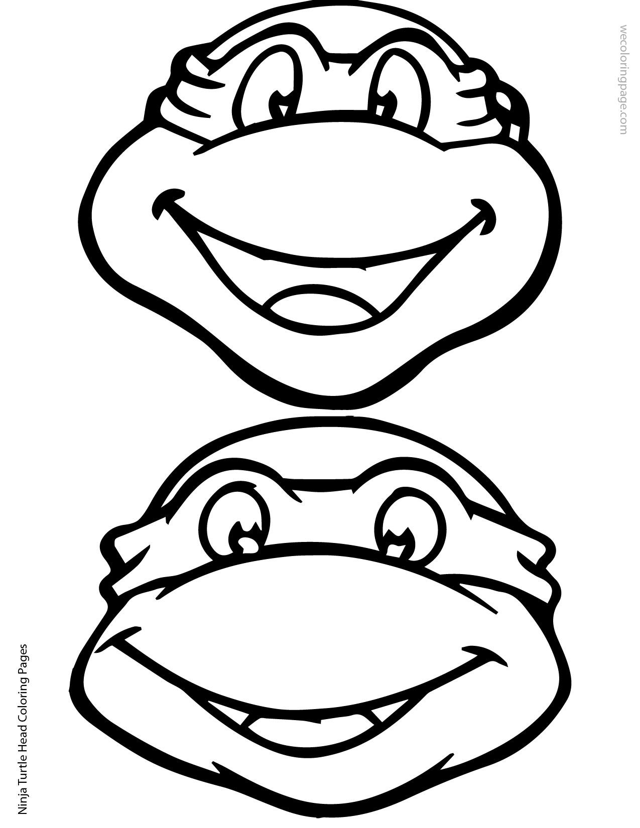 1275x1650 Ninja Turtle Head Coloring - Ninja Turtle Head Drawing