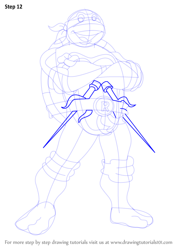 598x844 Learn How To Draw Raphael From Teenage Mutant Ninja Turtles - Ninja Turtle Raphael Drawing