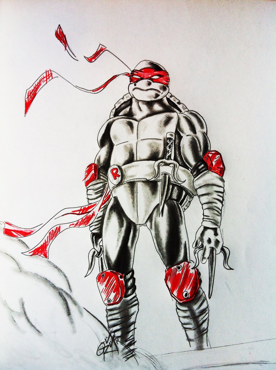 Ninja Turtle Raphael Drawing at Explore collection