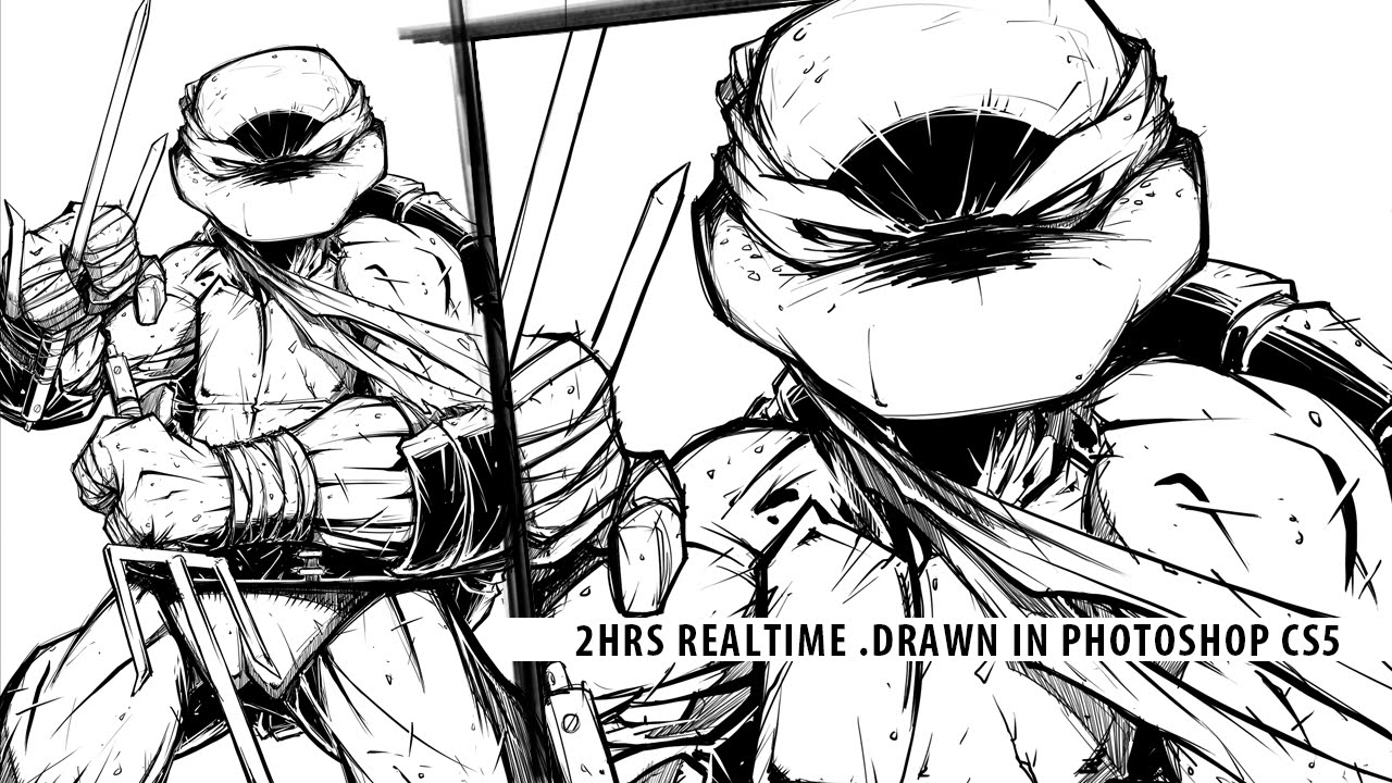 1280x720 Speed Drawing Teenage Mutant Ninja Turtles - Ninja Turtle Raphael Drawing
