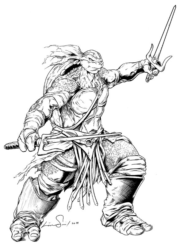 587x800 Teenage Mutant Ninja Turtles - Ninja Turtle Raphael Drawing