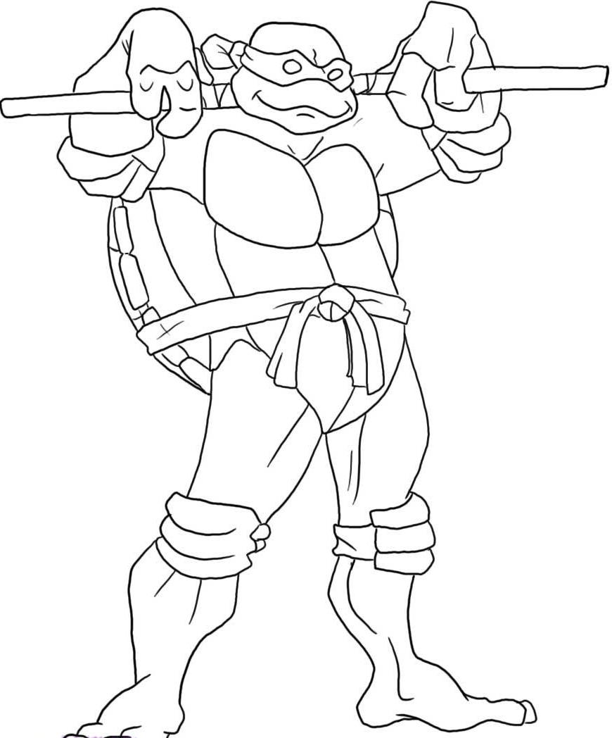 870x1048 Teenage Mutant Ninja Turtles Raphael Coloring Pages - Ninja Turtle Raphael Drawing