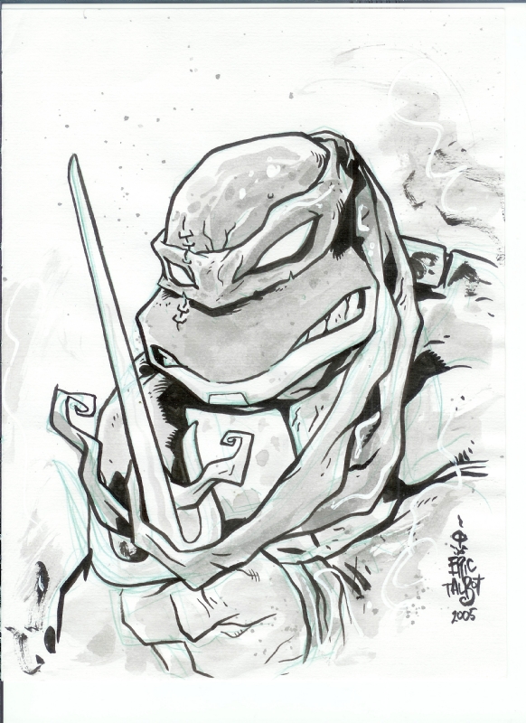 582x800 eric talbot raphael toronto con sketch tmnt teenage mutant - Ninja Turtle Raphael Drawing