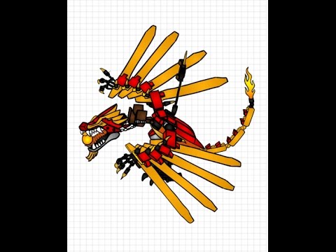 480x360 Risuem Drakona Iz Lego Nindziago Drawing Dragon From Lego Ninjago - Ninjago Dragon Drawing