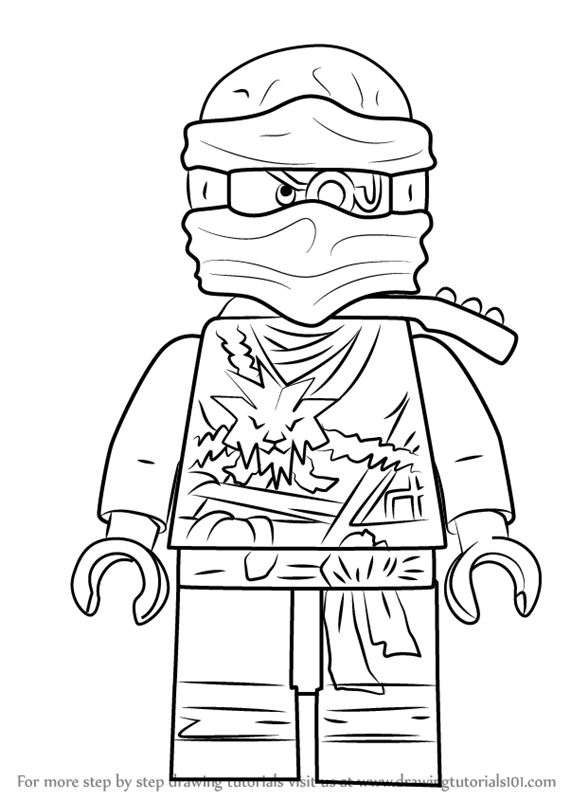 570x800 Learn How To Draw Zane From Ninjago - Ninjago Drawing