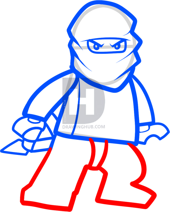 577x720 How To Draw Zane, Ninjago, Step - Ninjago Drawing