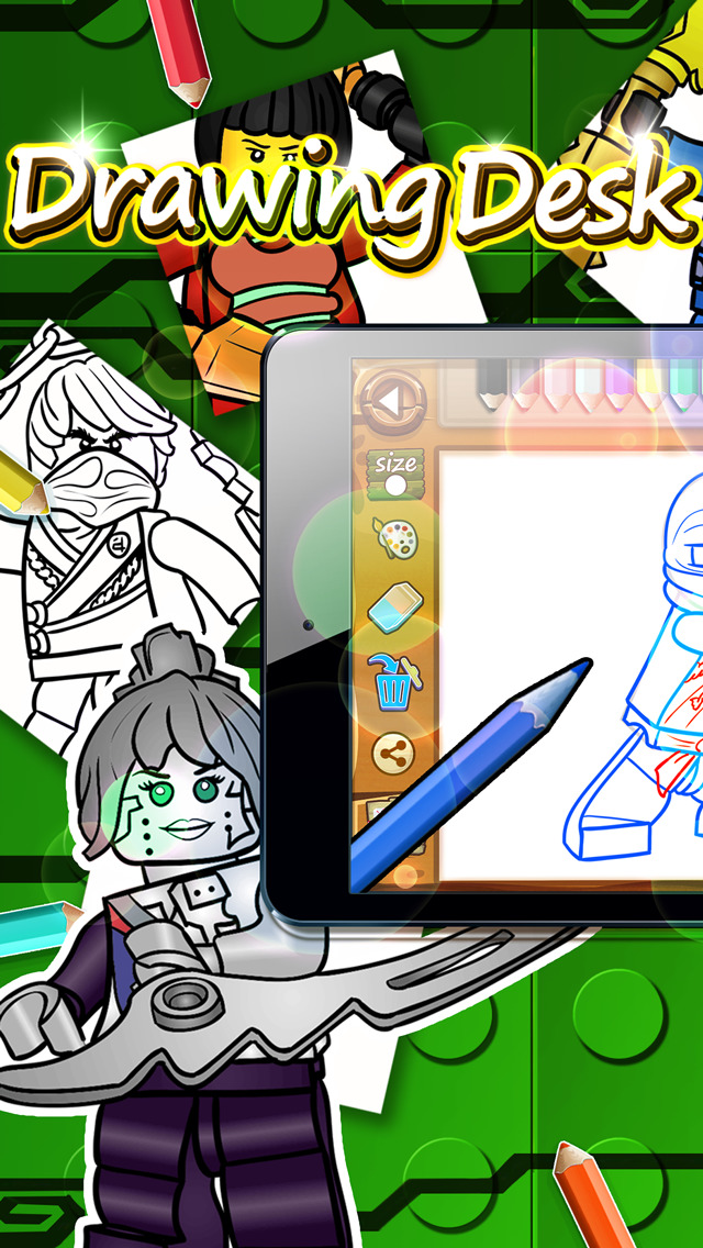 640x1136 Drawing Desk Draw And Paint Games On Coloring Book Edition - Ninjago Drawing Games
