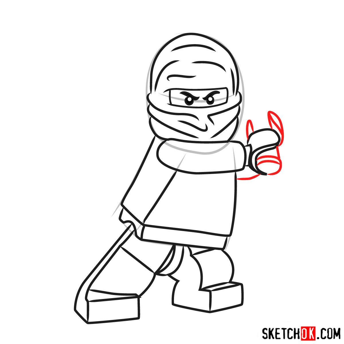 1200x1200 How To Draw Kai Ninjago - Ninjago Kai Drawing