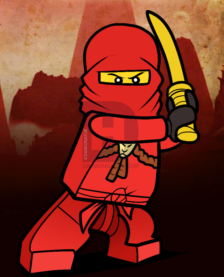 715x883 How To Draw K Kai Ninjago, Step - Ninjago Kai Drawing