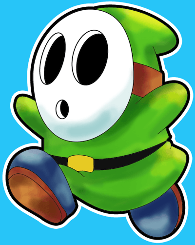 400x502 how to draw shy guy from nintendo's super mario in instructional - Nintendo Character Drawings