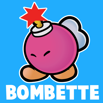 400x400 How To Draw Bombette From Nintendo's Super Mario Bros With Easy - Nintendo Drawings