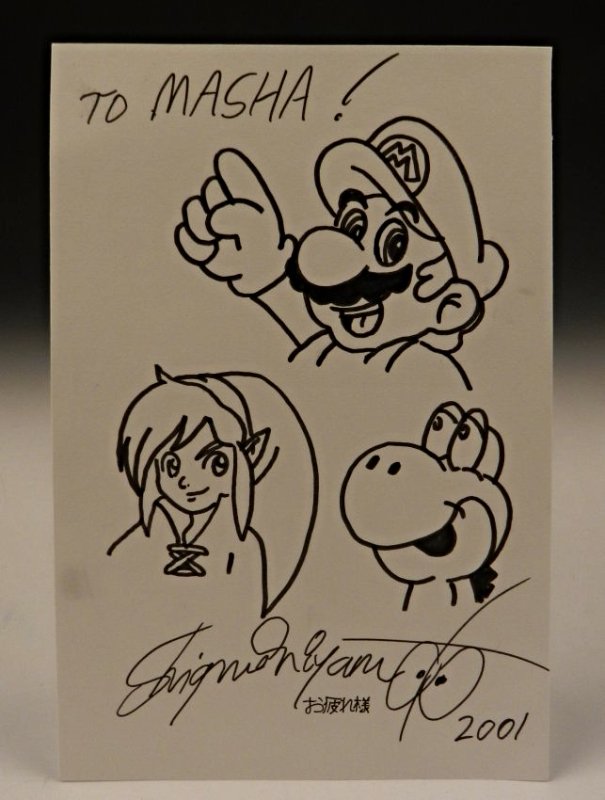 605x800 Shigeru Miyamoto Original Mario Nintendo Drawing - Nintendo Drawings