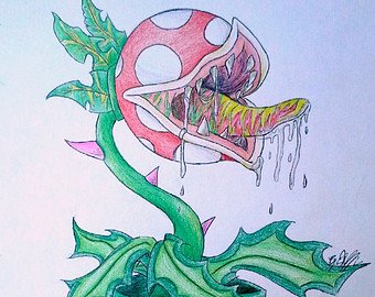 340x270 Custom Mash Up Nintendo Drawings Midnaroserade Etsy - Nintendo Drawings