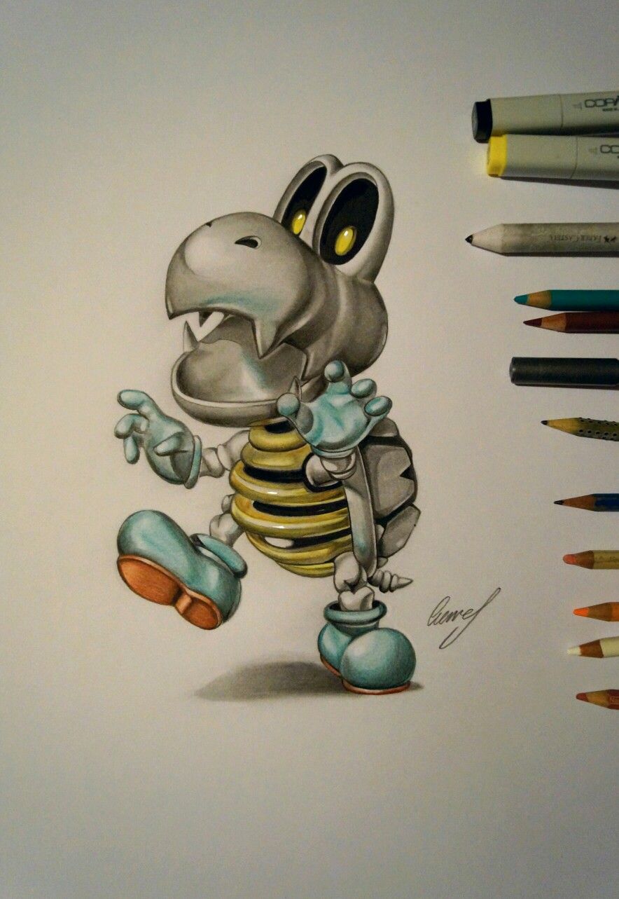 884x1283 Dry Bones - Nintendo Drawings