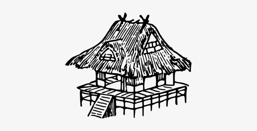 Nipa Hut Drawing Easy