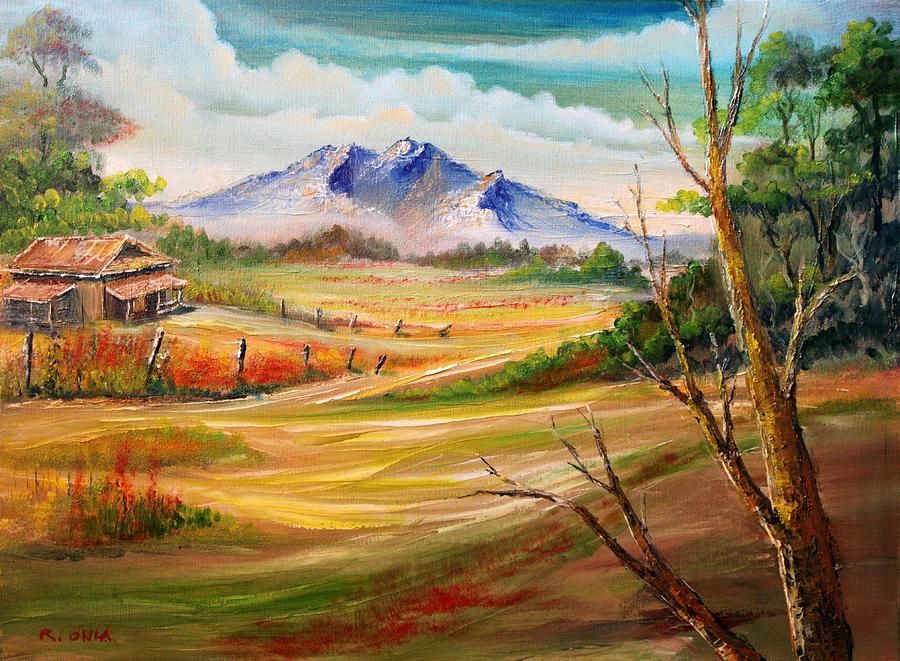 900x661 Landscape Painting - Nipa Hut Drawing
