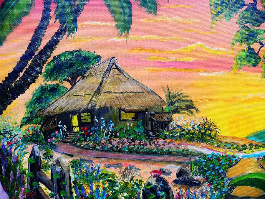 900x675 Nipa Hut Painting - Nipa Hut Drawing