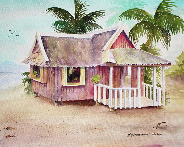600x480 Nipa Hut Poster - Nipa Hut Drawing