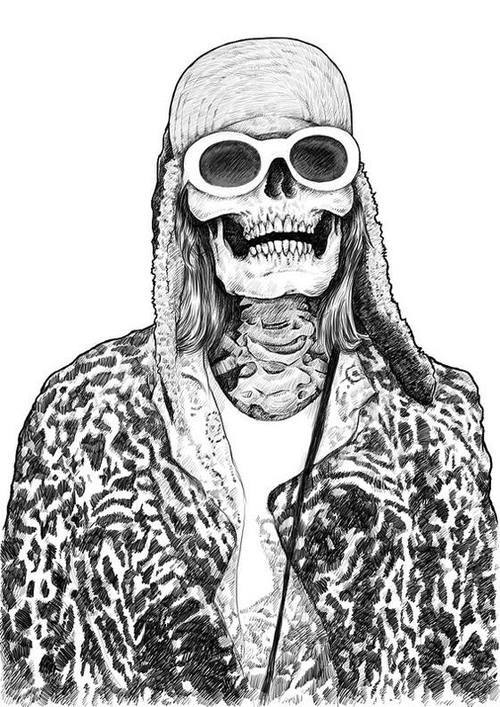 500x707 Nirvana Tumblr Shared - Nirvana Drawing