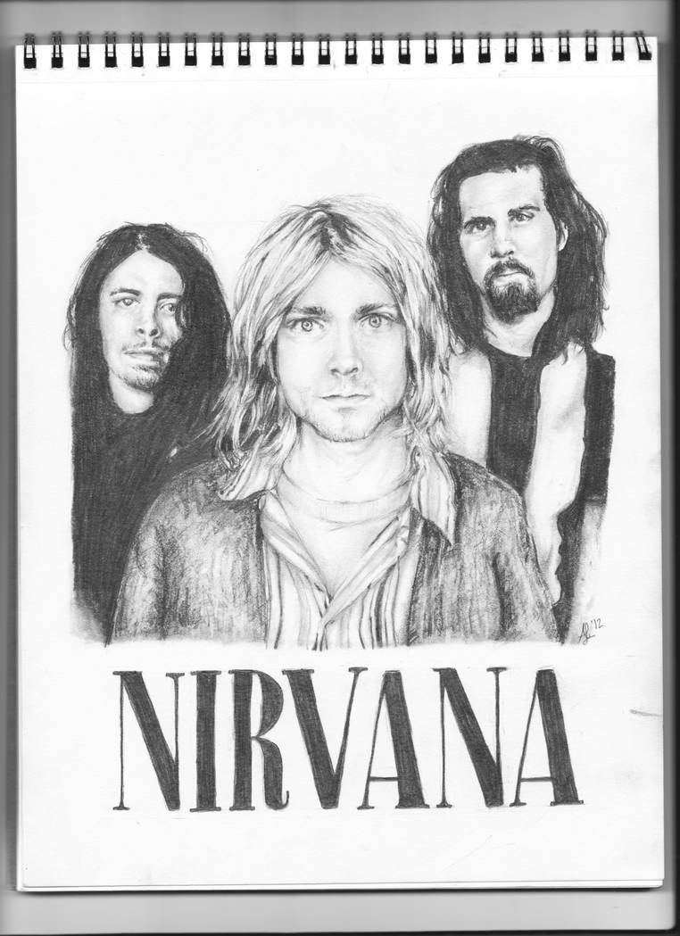 762x1049 Nirvana Pencil Drawing - Nirvana Drawing