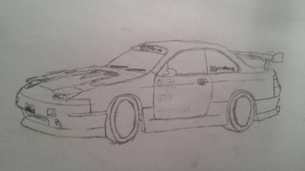 444x250 drawing of annie's nissan se - Nissan 240sx Drawing