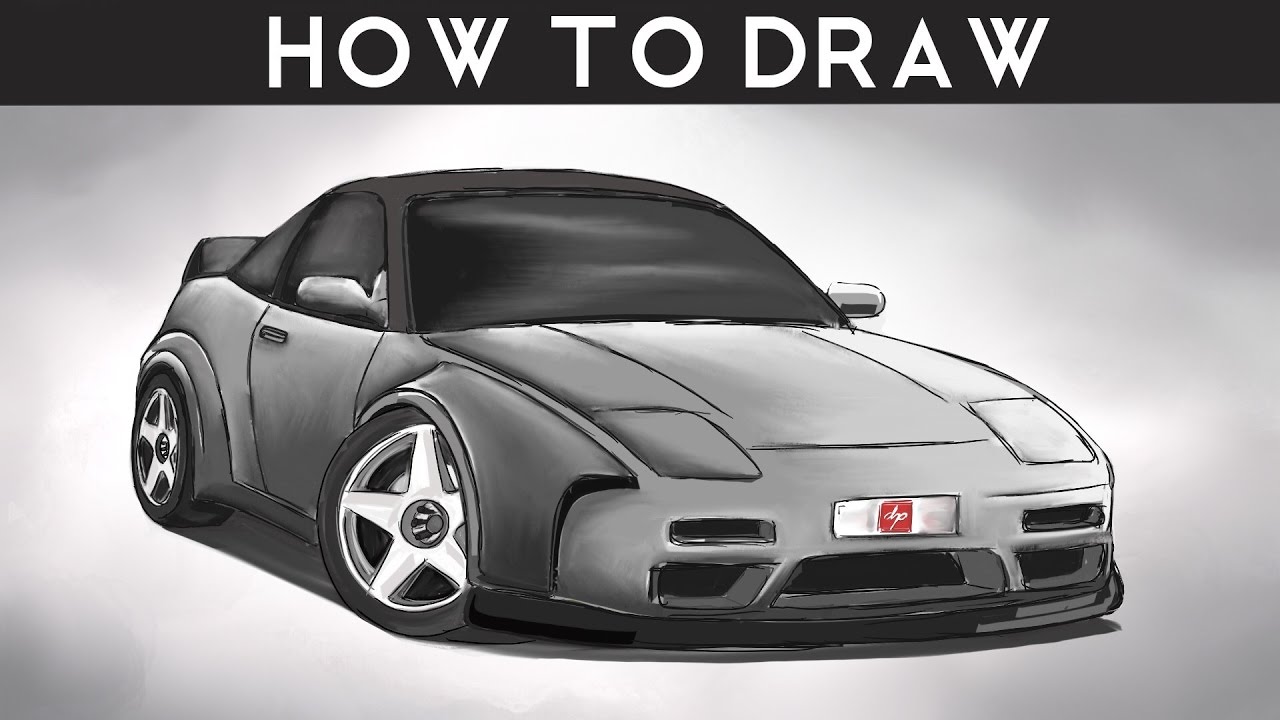 1280x720 how to draw a nissan - Nissan 240sx Drawing