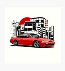 210x230 Drawing Art Prints Redbubble - Nissan 240sx Drawing