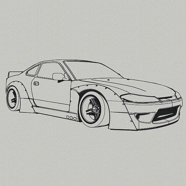 640x640 gtr drawing silvia nissan for free download - Nissan 240sx Drawing