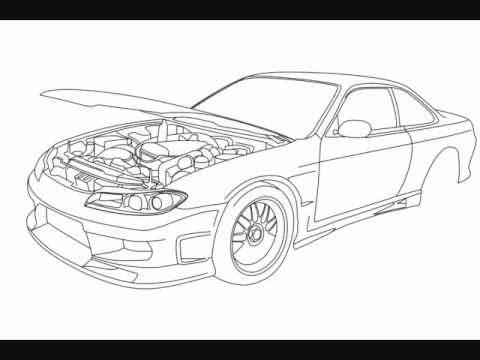 480x360 nissan siliva line drawing - Nissan Drawing
