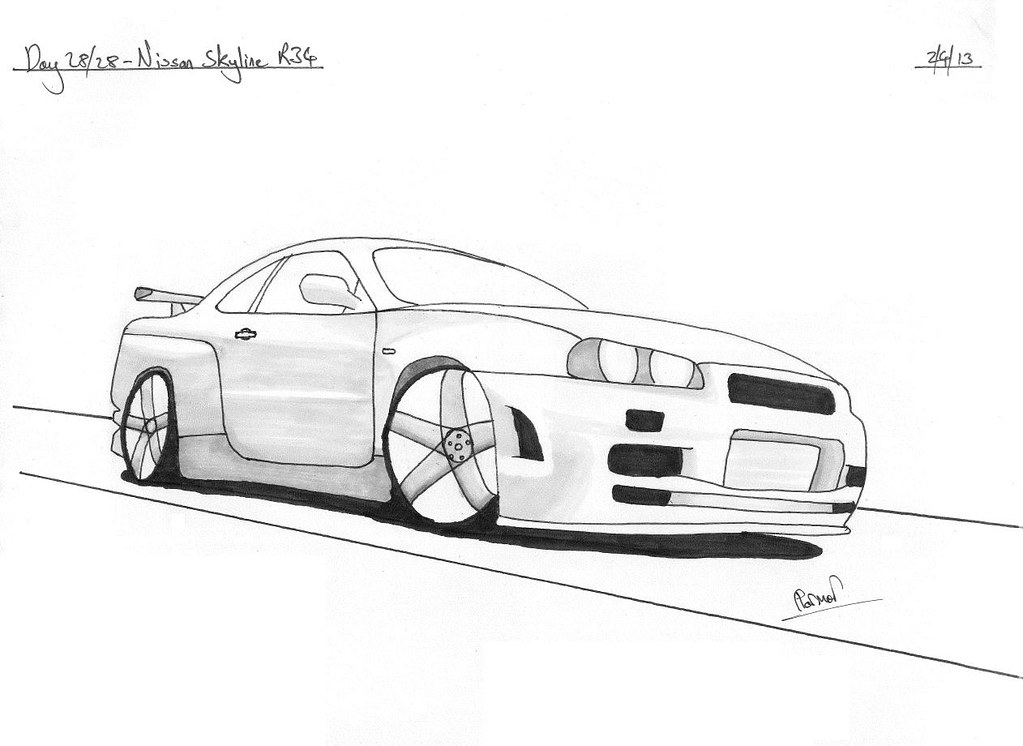 1023x746 the world's best photos of drawing and nissan - Nissan Drawing