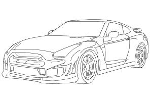300x200 How To Draw A Car - Nissan Drawing
