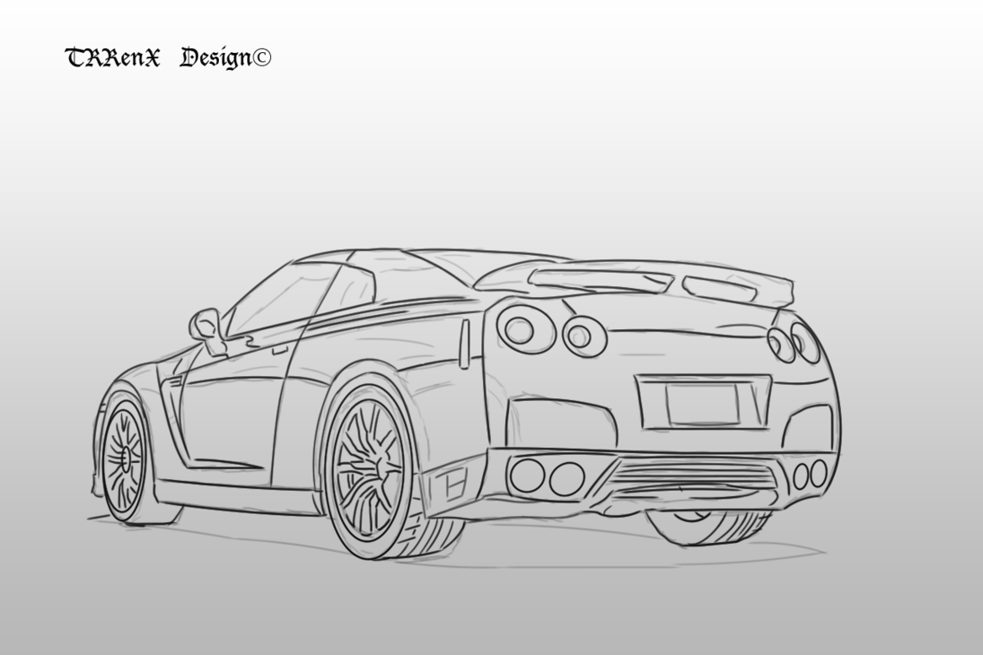 Nissan Gtr Drawing at Explore collection of Nissan